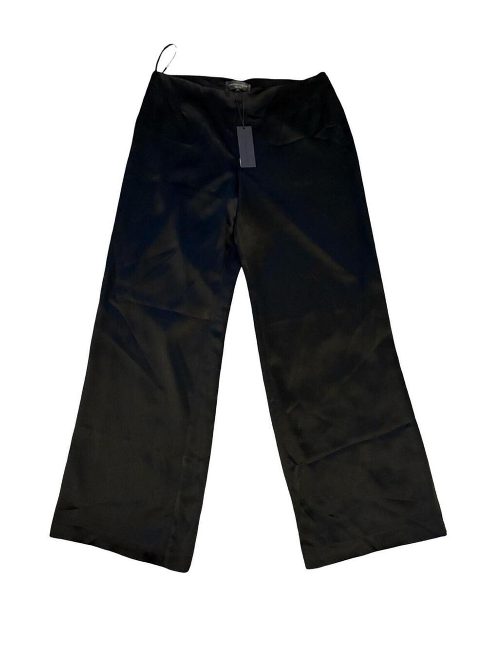 Hilton Hollis New York Black Wide Leg Pants Women's Size 14 NWT Dress Office